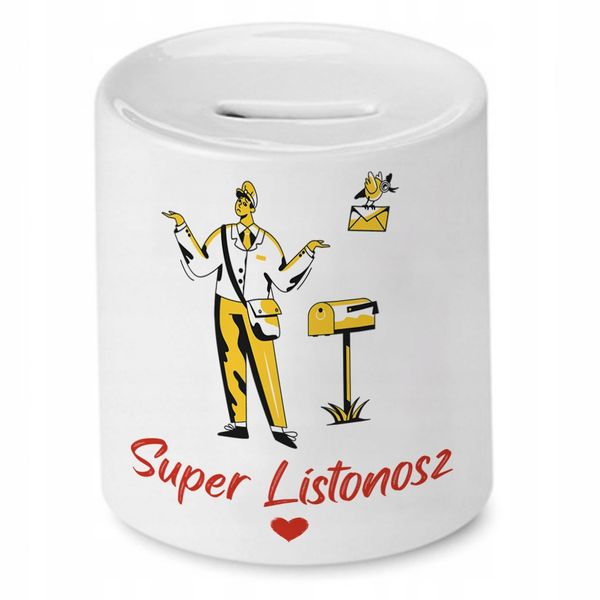Skarbonka Dla Listonosza Super Listonosz Z Nadrukiem Ze Zdjęciem zdjęcie 1