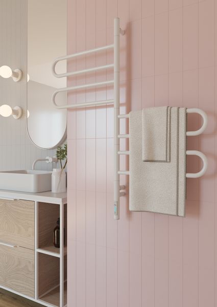 ELNA Grzejnik łazienkowy elektryczny Fluger 4 White 4 elementy ruchome zdjęcie 3