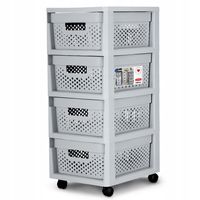 Curver 231558 regał 4 szuflady AŻUR ciemnoszary, I