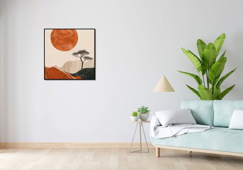 Plakat 70x70cm Afrykański Zachód Słońca zdjęcie 4