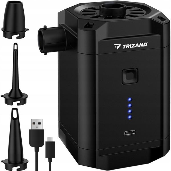 Akumulatorowa Pompka do Materaca Piłki Basenu Elektryczna USB + Końcówki zdjęcie 2