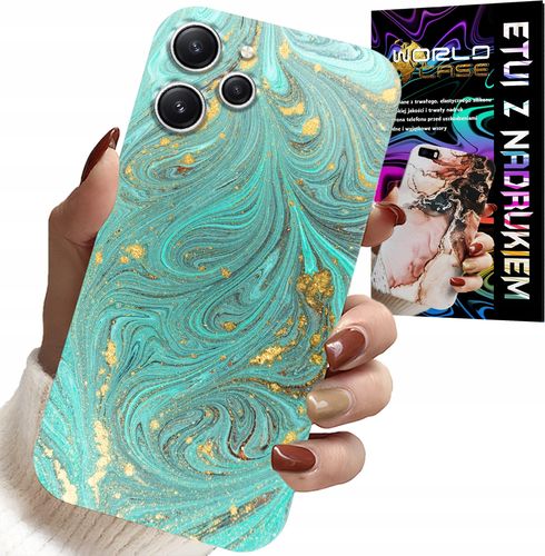 ETUI DO XIAOMI REDMI 12 4G - MARMURKOWE WZORY + SZKŁO HARTOWANE na Arena.pl