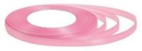 WSTĄŻKA TASIEMKA SATYNOWA 6MM 32M RÓŻOWA