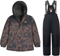 SMONTY Dziecięcy Dwuczęściowy Kombinezon Narciarski Brązowy S