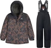 SMONTY Dziecięcy Dwuczęściowy Kombinezon Narciarski Brązowy S