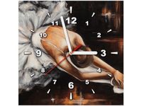30X30CM ZEGAR BALETNICA OBRAZ DREWNO