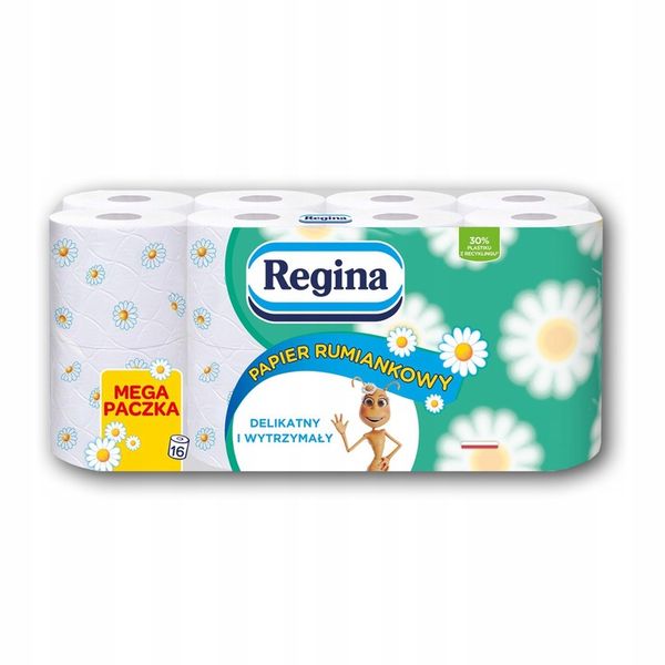 REGINA PAPIER TOALETOWY RUMIANEK 16 Rolek MEGA PAC Arena pl regina-papier-toaletowy-rumianek-16-rolek-mega-pac-arena-pl