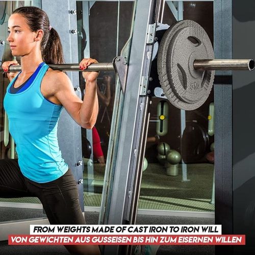 PHYSIONICS Zestaw obciążeń 4 x 5 kg, żeliwo, 31 mm na Arena.pl