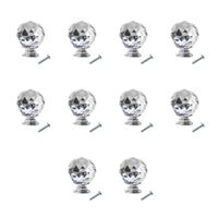 Gałka meblowa crystal CRPJ, chrom połysk, fi 30mm,do szuflady,szafy,komody