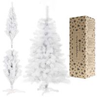 Choinka sztuczna 150 cm jodła biała nowoczesna jak żywa, ze stojakiem