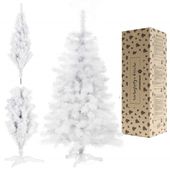 Choinka sztuczna 150 cm jodła biała nowoczesna jak żywa, ze stojakiem