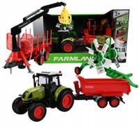 2X TRAKTOR Z PRZYCZEPĄ ŻURAW LEŚNY HDS ZGRABIARKA CIĄGNIK ROLNICZY ZESTAW
