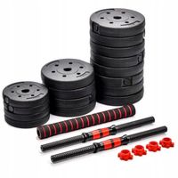 HANTLE REGULOWANE INPOWER 2 x 20 KG + SZTANGA = ZESTAW HANTLI 40 KG