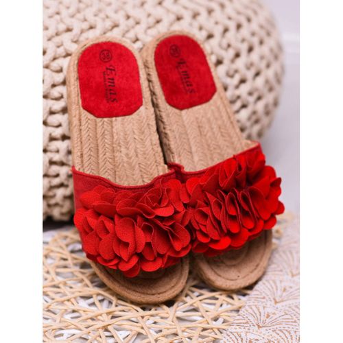Czerwone Klapki Espadryle r.38 na Arena.pl