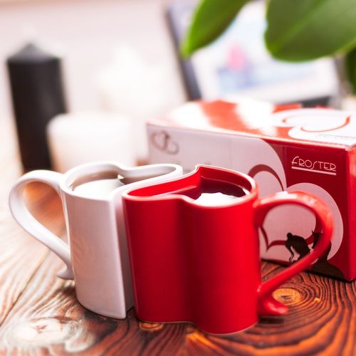 Zakochane Kubeczki - Czerwono - biały na Arena.pl