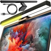 LAMPKA LED NA MONITOR DO KOMPUTERA LAPTOPA REGULOWANA DOTYKOWA USB 3 BARWY