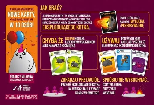 Gra Eksplodujące Kotki Imprezka (cicha wersja) na Arena.pl