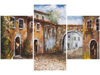 90X60CM OBRAZ UROKLIWA ULICZKA TRZY OBRAZY