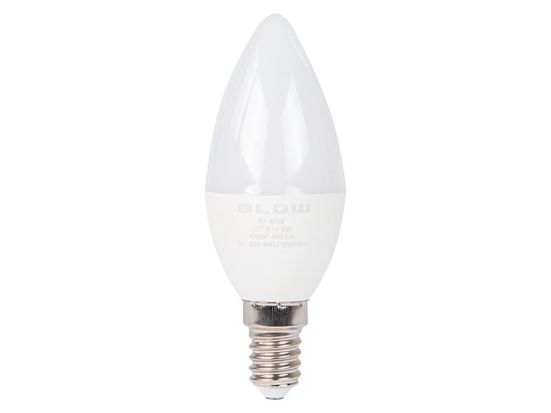 Żarówka LED  E14 C37 ECO 5W biała neutralna zdjęcie 1