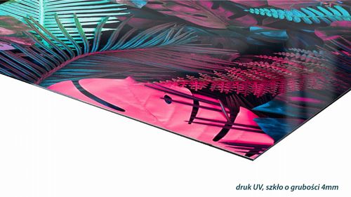 ZEGAR SZKLANY OKRĄGŁY - Pomarańczowe liście na Arena.pl