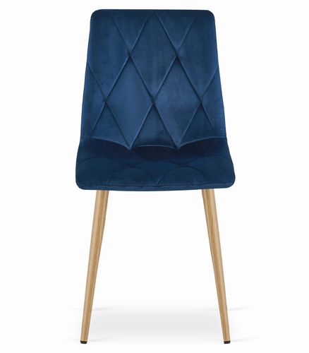 Krzesło LIBRA - granat aksamit / nogi kolor drewna x 3 na Arena.pl