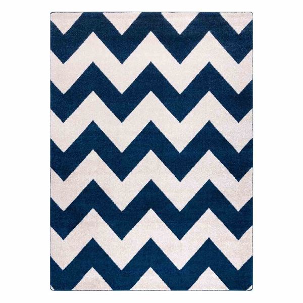 RUG/LU/ESMEA/ZIGZAK2/BLUE+WHITE/160x220 zdjęcie 1