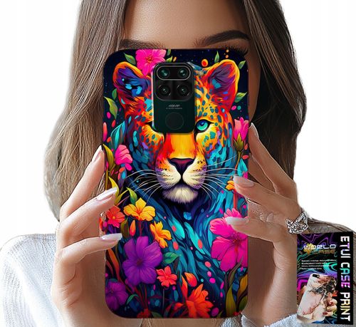 ETUI DO XIAOMI NOTE 9 - KWIECISTE WZORY TYGRYS TYGRYSEK + FOLIA na Arena.pl