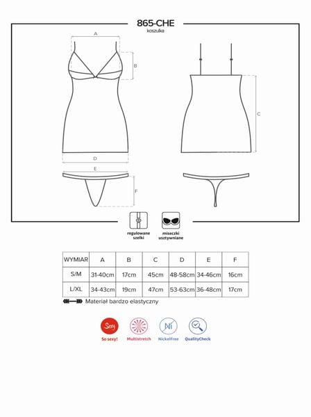 Komplet Prześwituje Koszulka Stringi Obsessive S/M zdjęcie 5