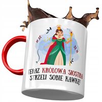 Kubek Czerwony Dla Siostry Na Urodziny Na Prezent Z Nadrukiem Ze Zdjęciem