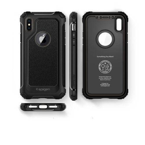 SPIGEN PRO GUARD Apple iPhone X - GUNMETAL na Arena.pl