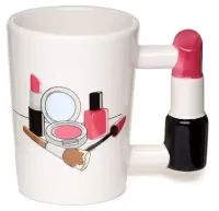 Kubek Szminka Pomadka - Prezent dla Makijażystki Kosmetyczki - 350 ml