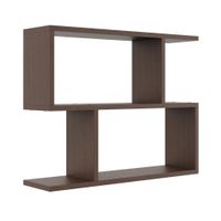 Geometryczna półka wisząca, regał, 70x18x55 cm, wenge, mat | TYLETEGOTU