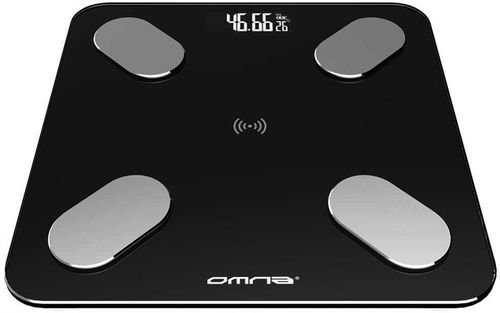 Inteligentna waga łazienkowa smart szklana OMNA aplikacja, miarka i baterie na Arena.pl