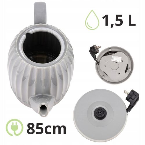 CZAJNIK ELEKTRYCZNY BEZPRZEWODOWY CERAMICZNY KAMILLE 1500 W 1,5 L na Arena.pl