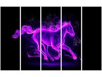 70CM 150CM OBRAZ 5 ELEM FIOLETOWY MUSTANG ŚCIENNY