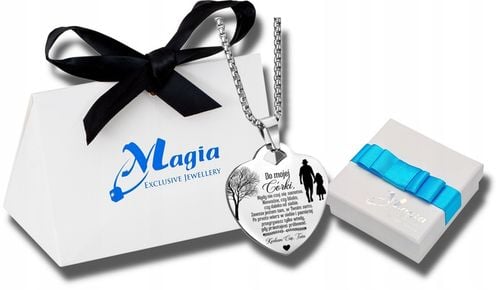 Łańcuszek ZAWIESZKA Serce Srebrny NASZYJNIK Dla CÓRKI od Taty GRAWER BOX na Arena.pl