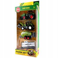 ZESTAW TRAKTORÓW CIĄGNIK POJAZDY ROLNICZE PRZYCZEPA BECZKA PRASA DO SŁOMY