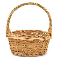 KOSZYK WIELKANOCNY NA ŚWIĘCONKĘ 25cm KOSZYK WIKLINOWY BRĄZOWY