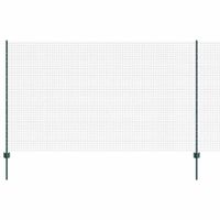 Ogrodzenie z słupkami Zielony 1.4 x 50 m Stal