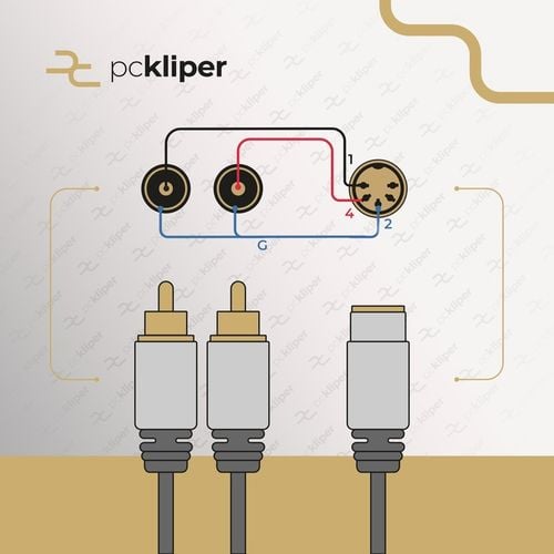 PRZEJŚCIÓWKA ADAPTER GNIAZDO DIN 5 PIN NA 2X WTYK RCA CHINCH VITALCO na Arena.pl