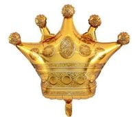 Balon foliowy korona złota, 73x68 cm