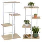 kwietnik na kwiaty rośliny regał metalowy drewniany stojak z półkami 74 cm