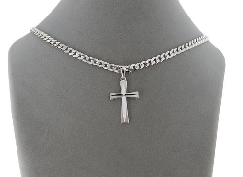 SREBRNY PEŁNY ŁAŃCUSZEK MĘSKI PANCERKA Z KRZYŻYKIEM PR. 925 + GRAWER GRATIS na Arena.pl