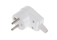 URZ3000 Wtyczka katowa z uziemieniem biala WT-20S