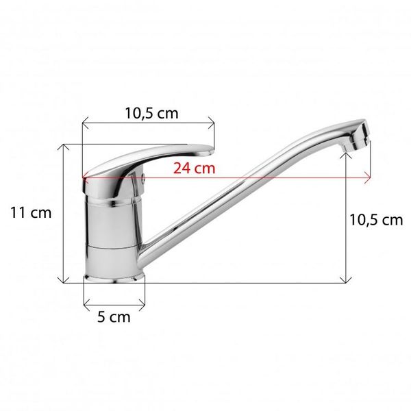 Bateria kuchenna zlewozmywakowa długa wylewka kran zdjęcie 8