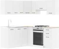Zestaw mebli kuchennych Nicea Narożne Białe B-C