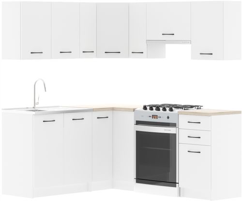 Zestaw mebli kuchennych Nicea Narożne Białe B-C na Arena.pl
