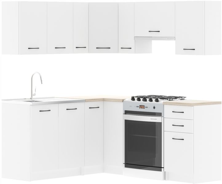 Zestaw mebli kuchennych Nicea Narożne Białe B-C zdjęcie 1