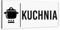 Tabliczka informacyjna KUCHNIA Aluminium BIAŁA Piktogram NADRUK UV