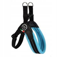 SZELKI małego psa Jamnik York 40-56cm TRE PONTI niebieskie BEZUCISKOWE